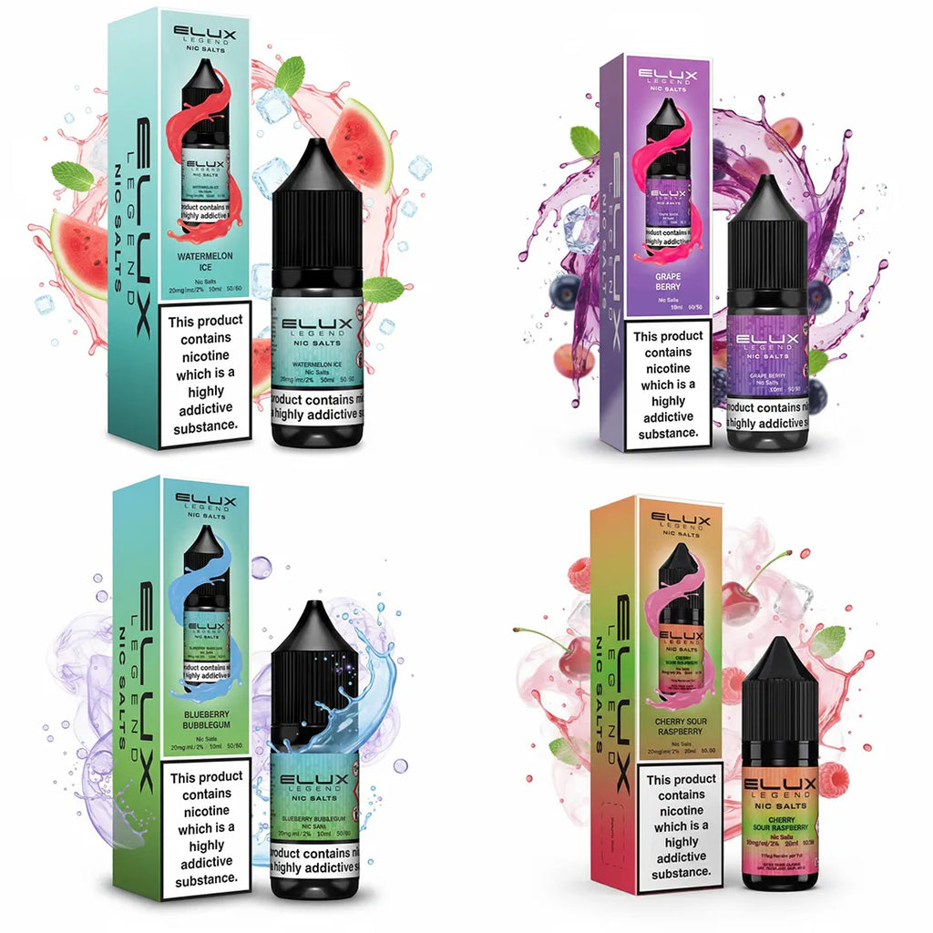Elux 10ml Nic Salt Vape Juice – Smooth Pod System Liquid
