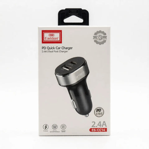 High-Speed 36W Type-C Car Charger by Earldom - Dual PD Ports