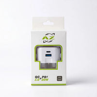 AZ 20W Fast Charger Dual Port USB-C PD & USB-A QC 3.0 Wall Plug