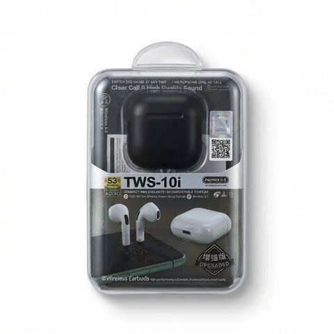 Remax TWS-10i Wireless Earbuds - Hi-Fi Stereo Sound with Charging Case
