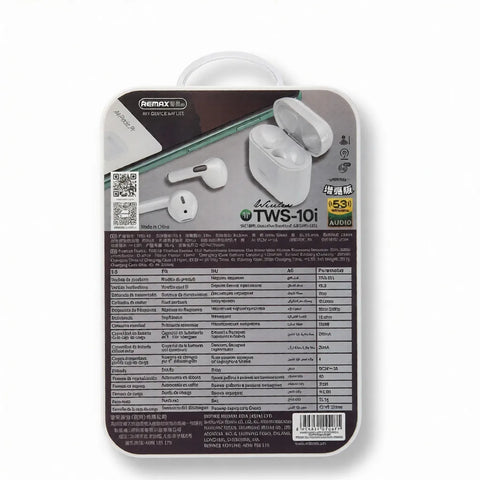 Remax TWS-10i Wireless Earbuds - Hi-Fi Stereo Sound with Charging Case