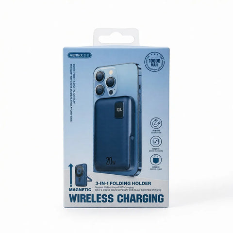 REMAX RPP-695 Magnetic Wireless Power Bank 10,000mAh - Black