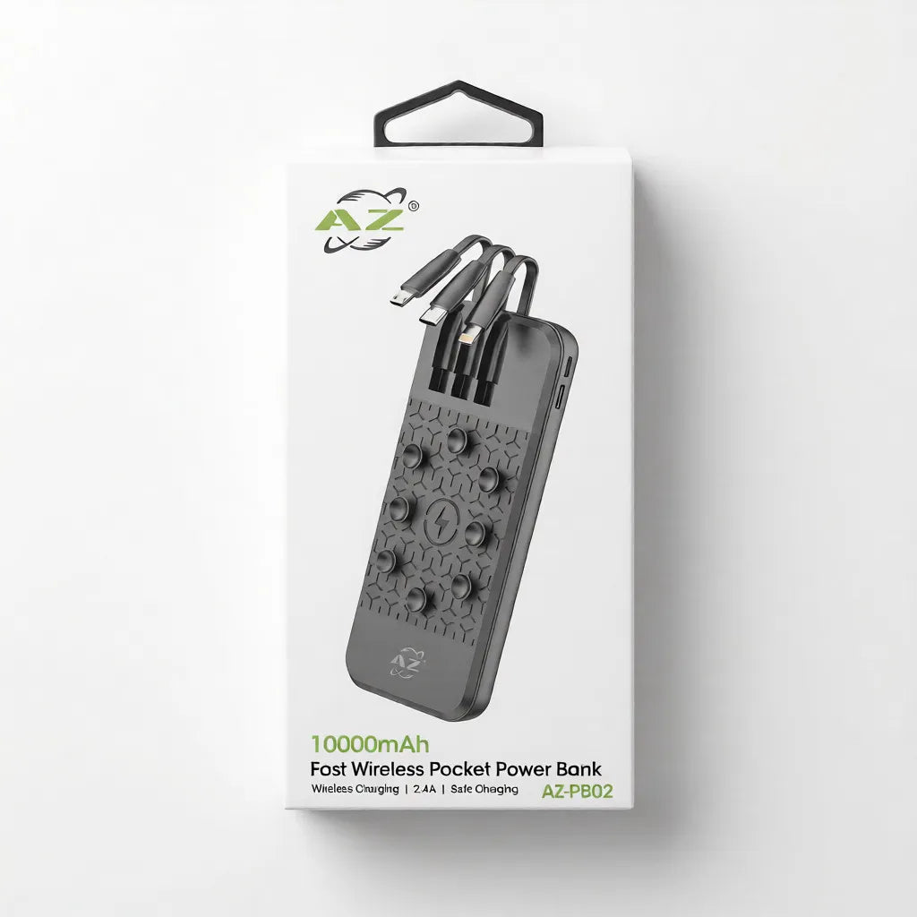 12,000mAh Magnetic Wireless Power Bank - 5W Fast Charge & Folding Bracket