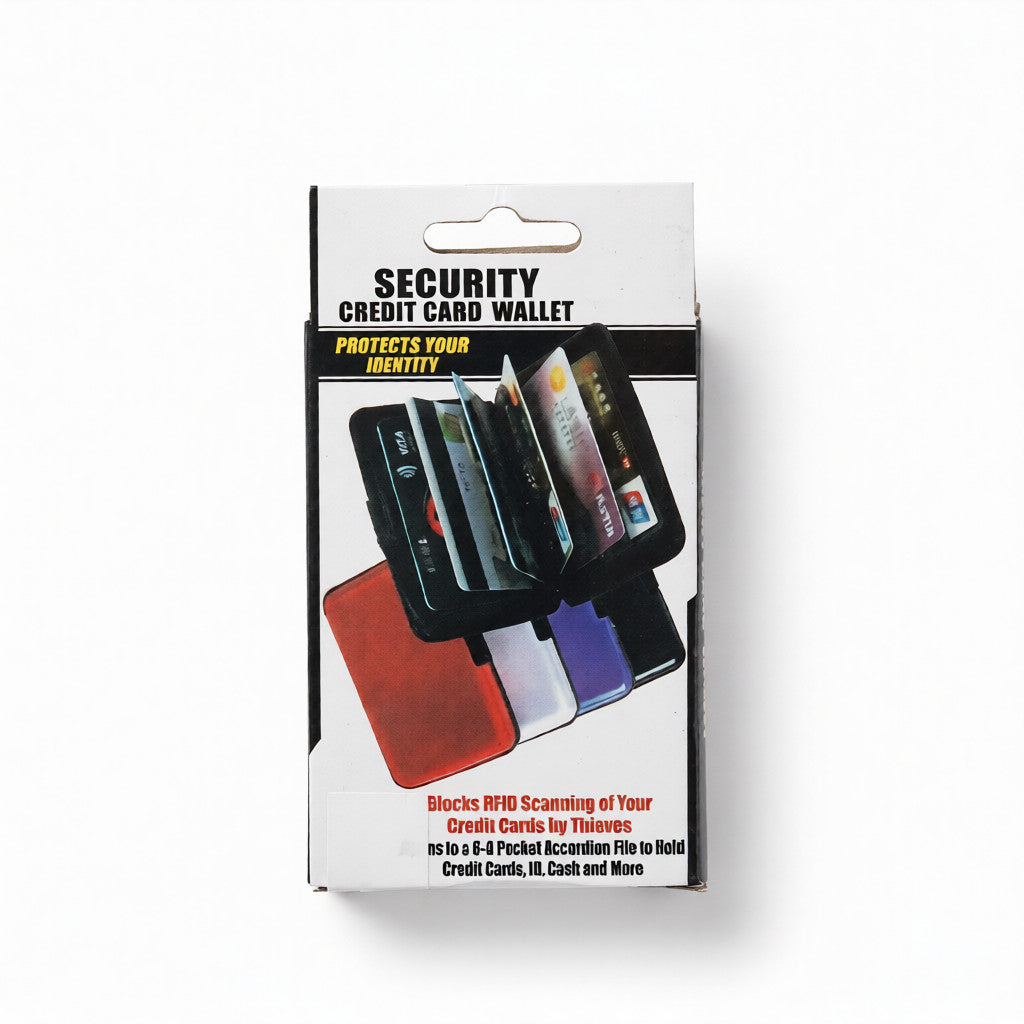 RFID-Blocking Credit Card Wallet - Secure Identity Protection Black