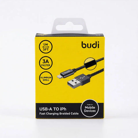 Budi 1M Micro USB Fast Charging Cable – Durable Braided Design
