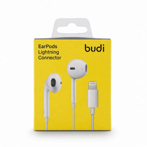 Budi Lightning Earbuds – Plug & Play Hi-Fi Stereo Sound for iPhone
