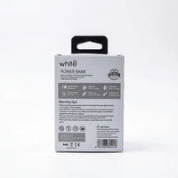 White 5000mAh Ultra Slim Power Bank - Fast Charging Portable Charger Black